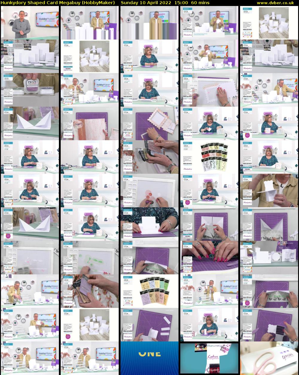 Hunkydory Shaped Card Megabuy (HobbyMaker) Sunday 10 April 2022 15:00 - 16:00
