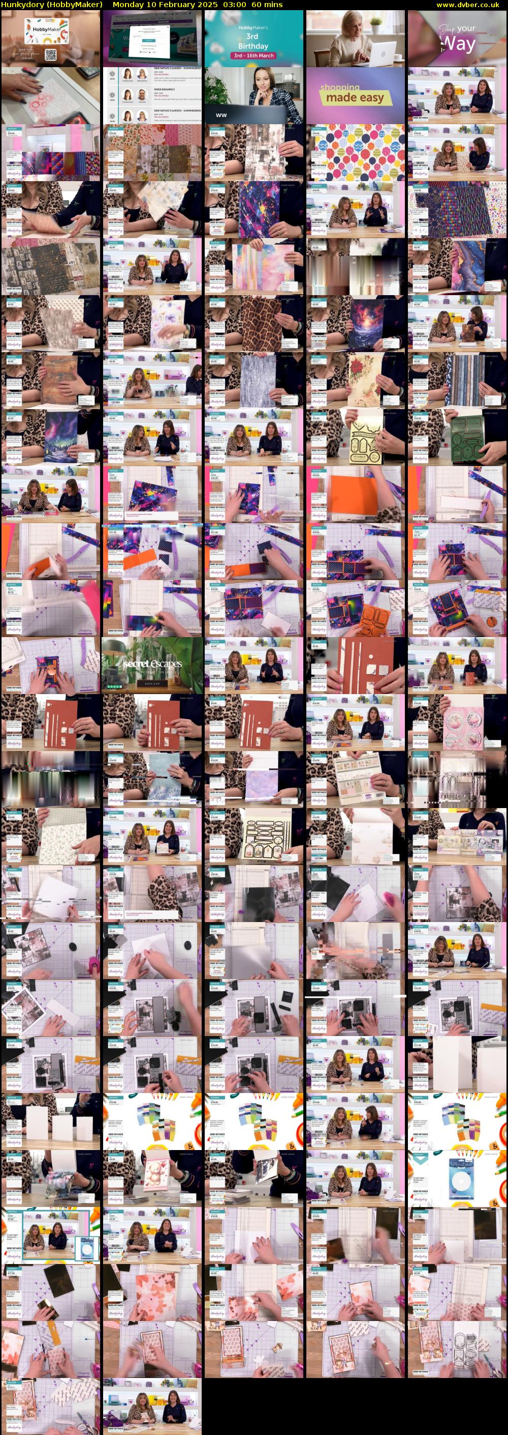 Hunkydory (HobbyMaker) Monday 10 February 2025 03:00 - 04:00