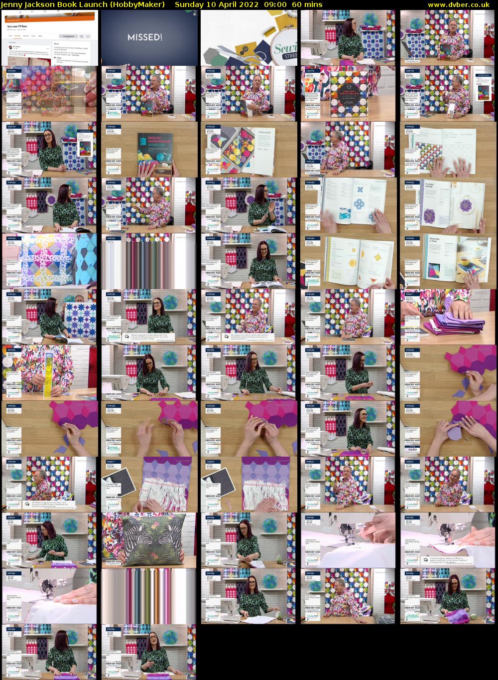Jenny Jackson Book Launch (HobbyMaker) Sunday 10 April 2022 09:00 - 10:00