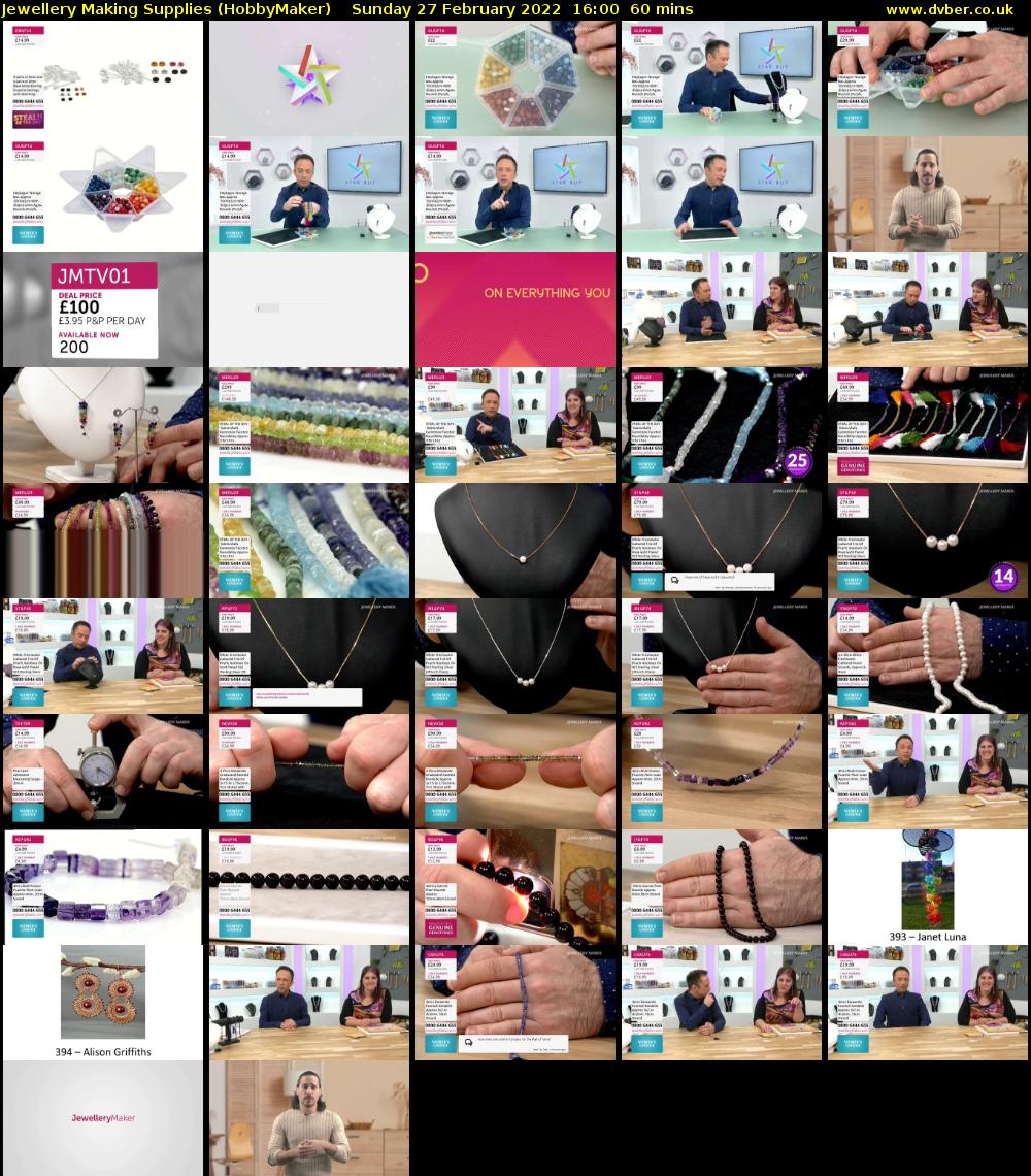 Jewellery Making Supplies (HobbyMaker) Sunday 27 February 2022 16:00 - 17:00