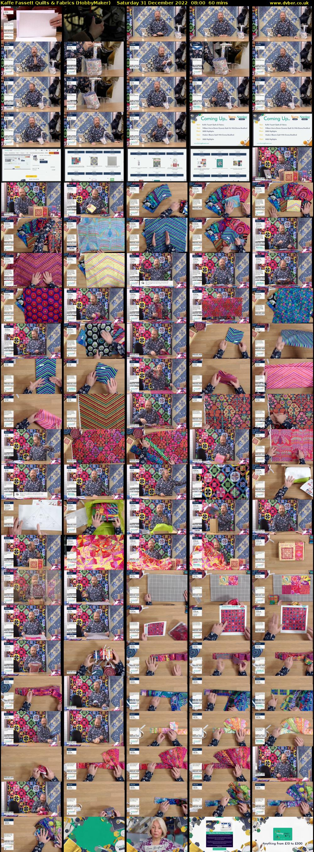 Kaffe Fassett Quilts & Fabrics (HobbyMaker) Saturday 31 December 2022 08:00 - 09:00