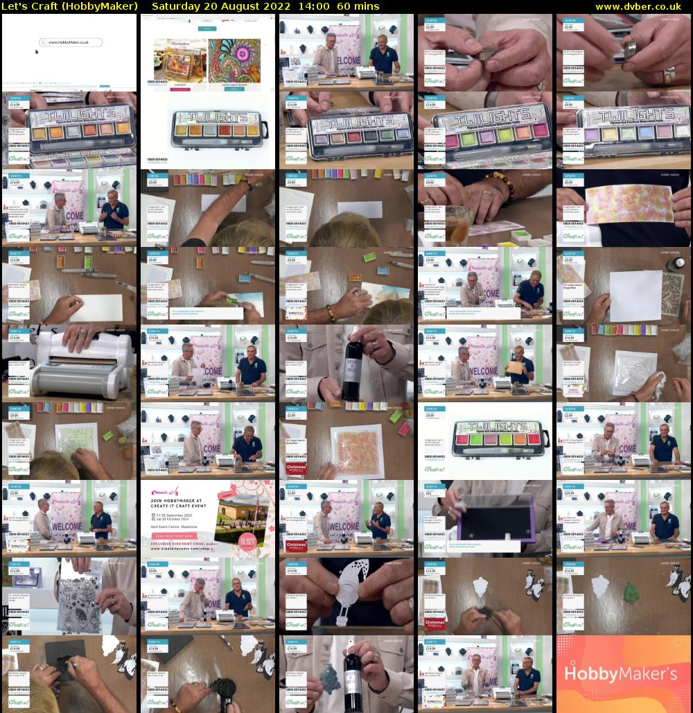 Let's Craft (HobbyMaker) Saturday 20 August 2022 14:00 - 15:00