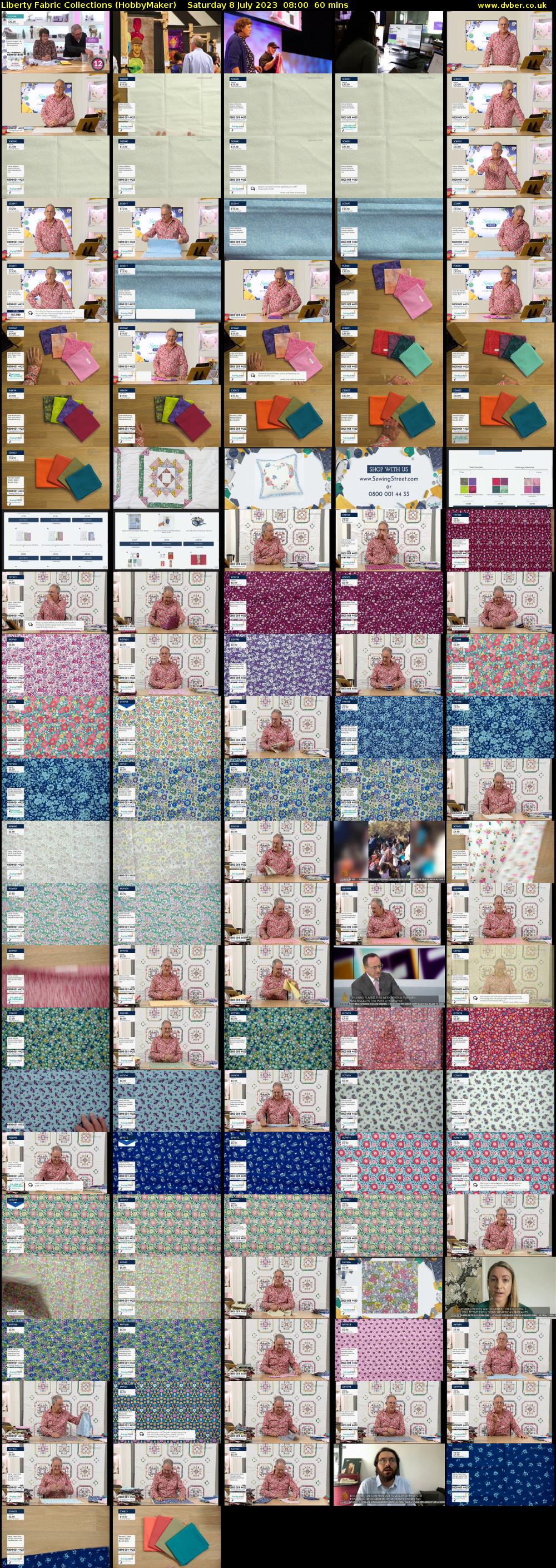 Liberty Fabric Collections (HobbyMaker) Saturday 8 July 2023 08:00 - 09:00