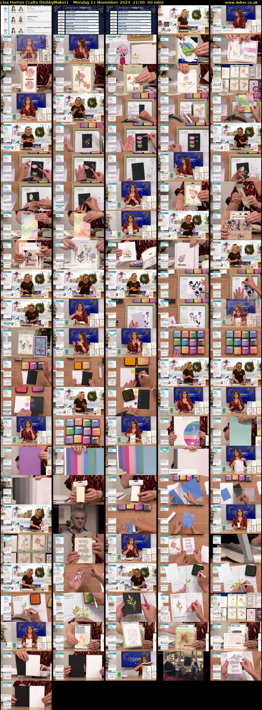 Lisa Horton Crafts (HobbyMaker) Monday 11 November 2024 21:00 - 22:00