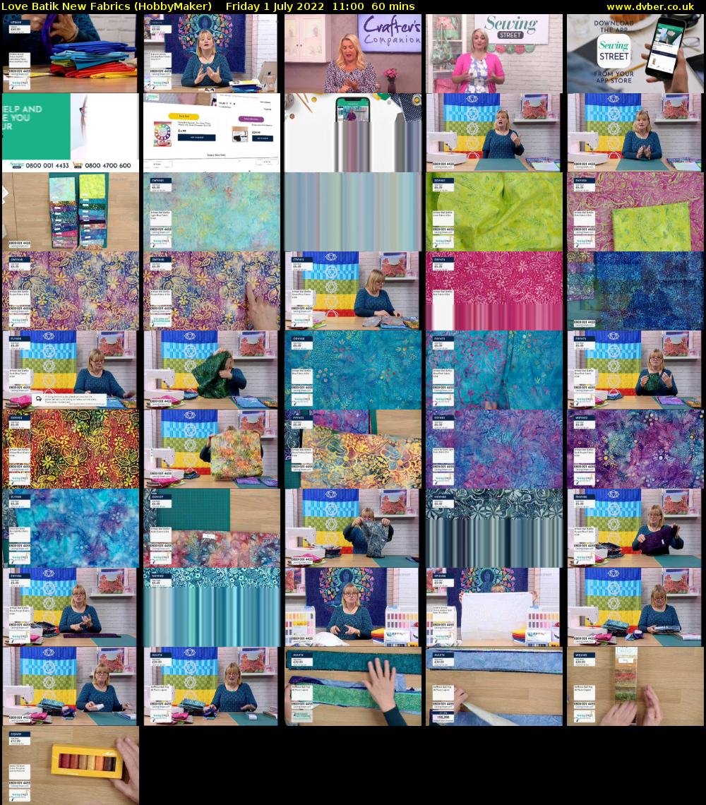 Love Batik New Fabrics (HobbyMaker) Friday 1 July 2022 11:00 - 12:00