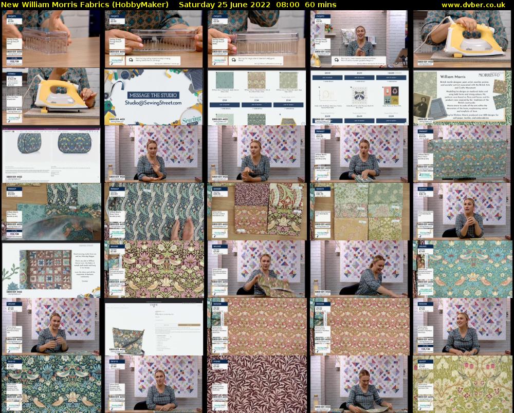 New William Morris Fabrics (HobbyMaker) Saturday 25 June 2022 08:00 - 09:00