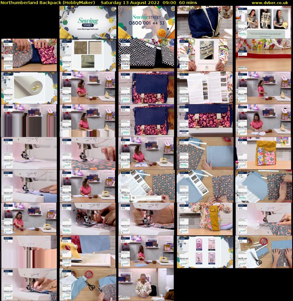 Northumberland Backpack (HobbyMaker) Saturday 13 August 2022 09:00 - 10:00