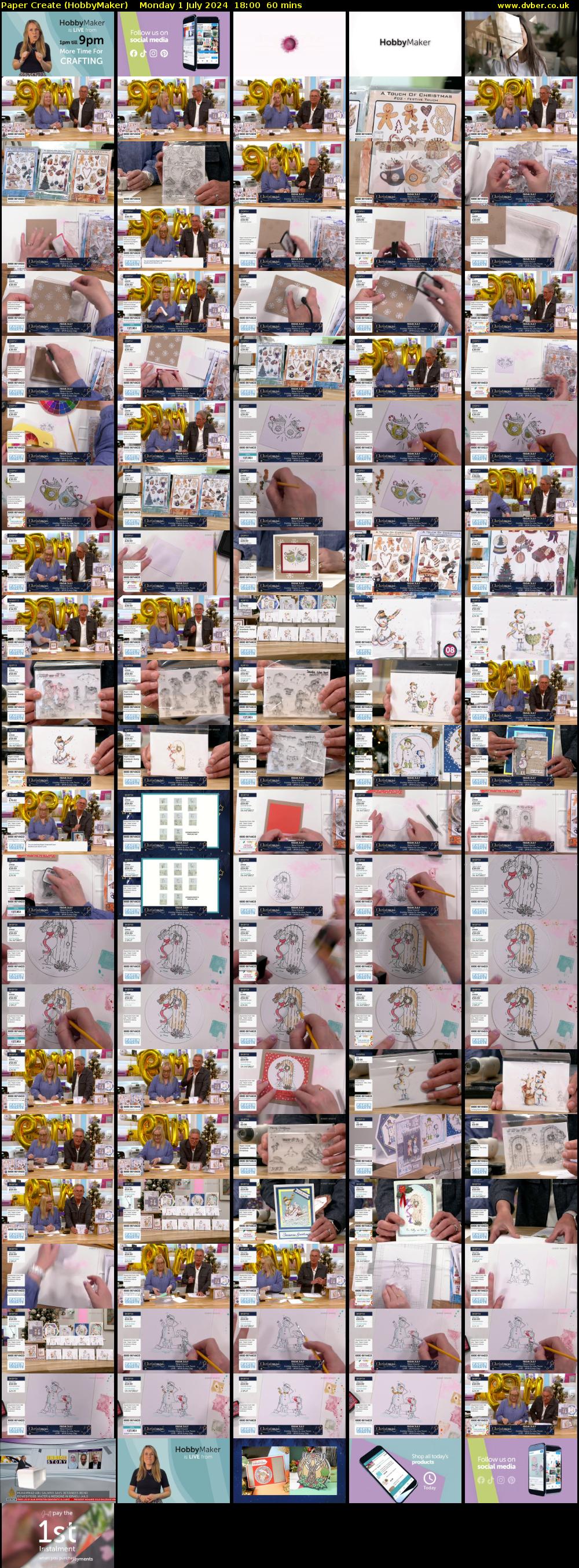 Paper Create (HobbyMaker) Monday 1 July 2024 18:00 - 19:00