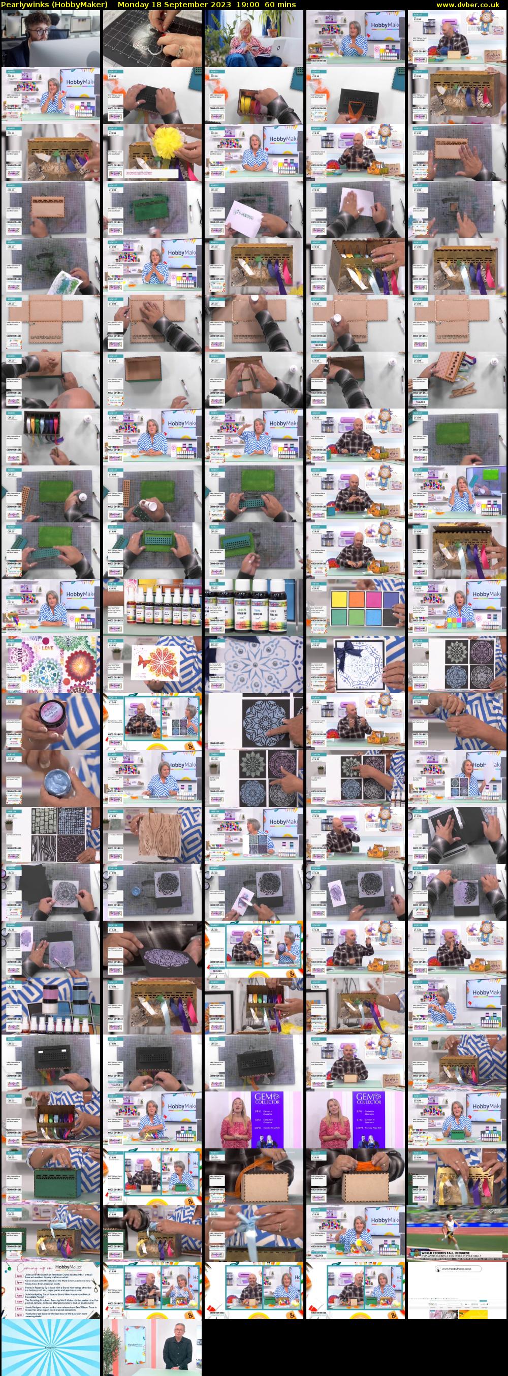 Pearlywinks (HobbyMaker) Monday 18 September 2023 19:00 - 20:00
