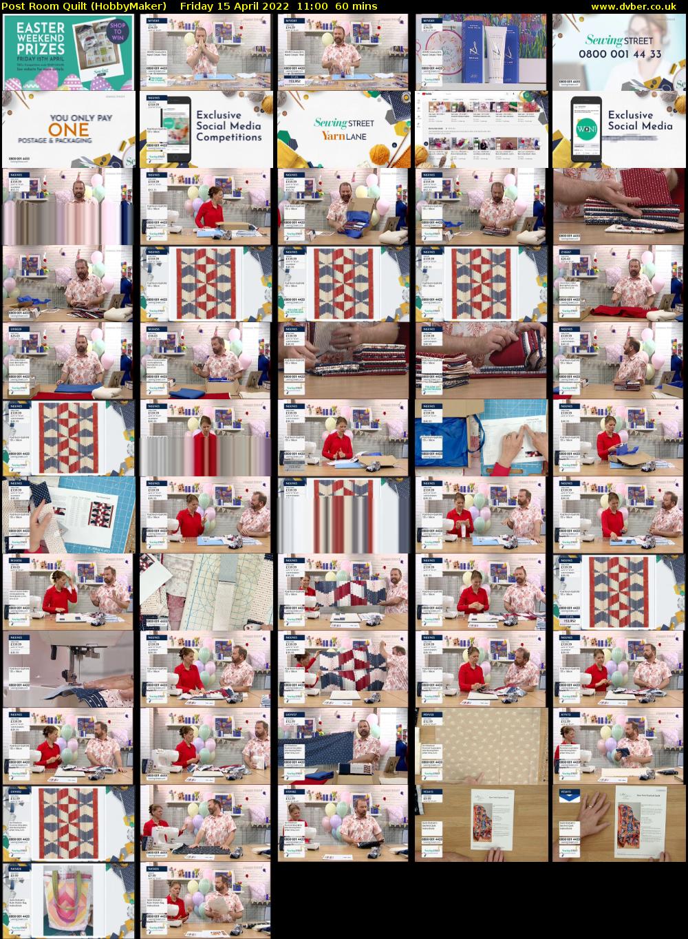 Post Room Quilt (HobbyMaker) Friday 15 April 2022 11:00 - 12:00