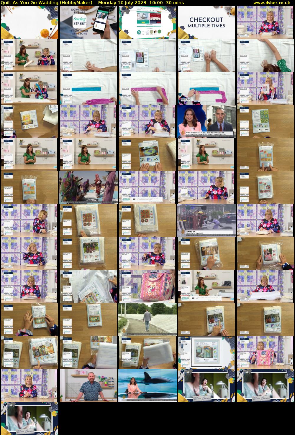 Quilt As You Go Wadding (HobbyMaker) Monday 10 July 2023 10:00 - 10:30