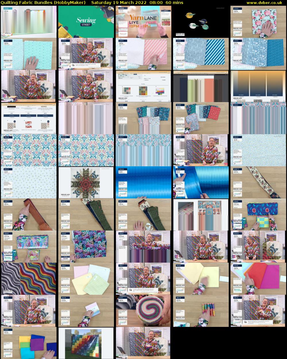 Quilting Fabric Bundles (HobbyMaker) Saturday 19 March 2022 08:00 - 09:00