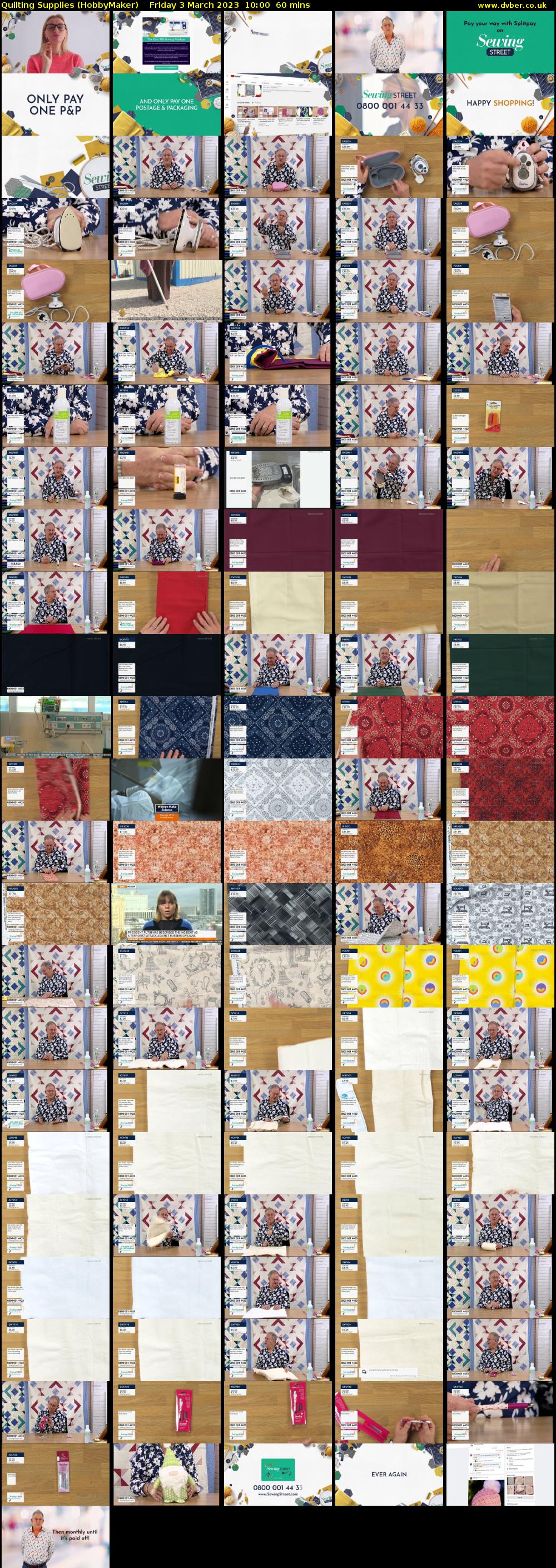 Quilting Supplies (HobbyMaker) Friday 3 March 2023 10:00 - 11:00