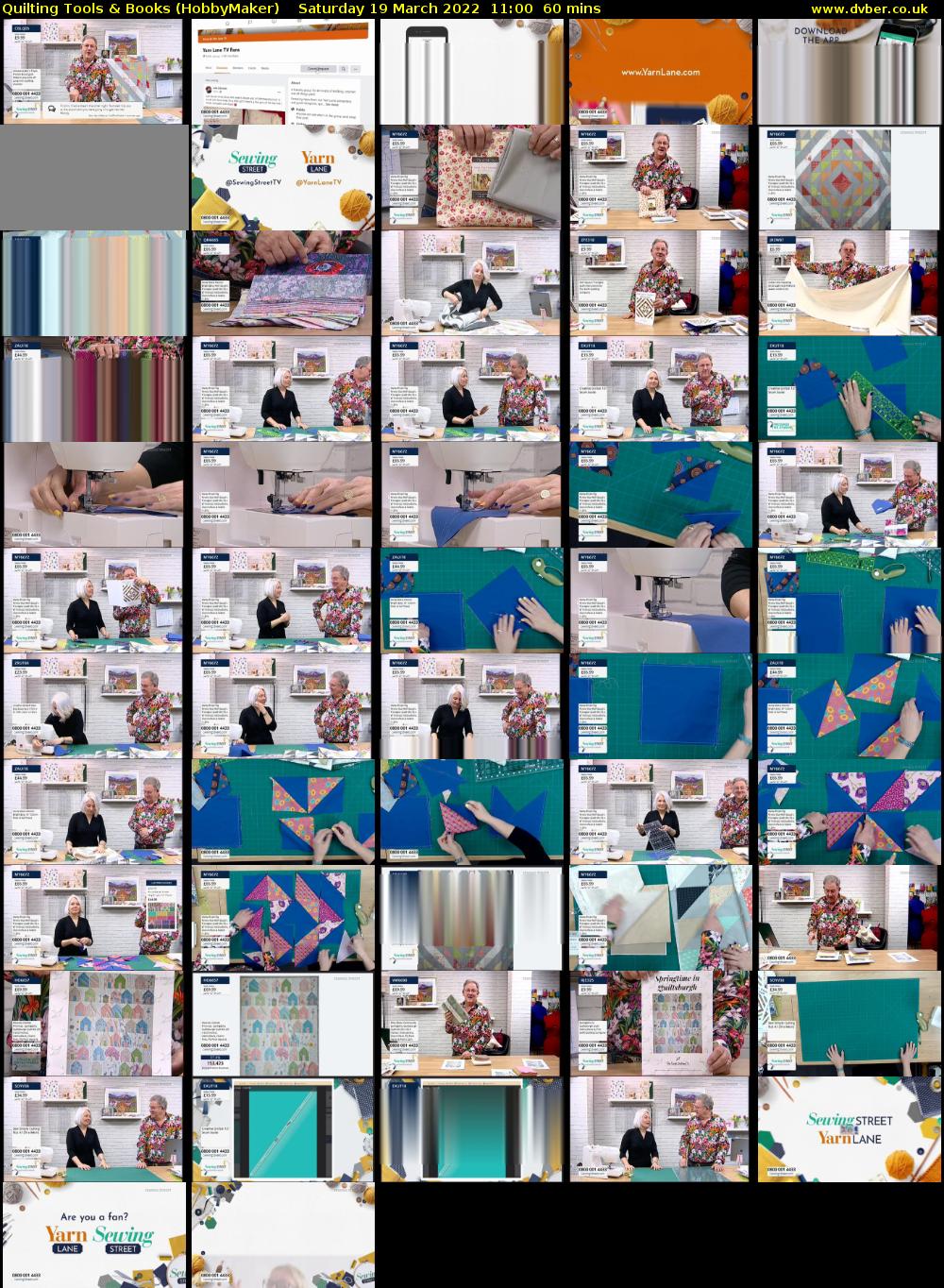 Quilting Tools & Books (HobbyMaker) Saturday 19 March 2022 11:00 - 12:00