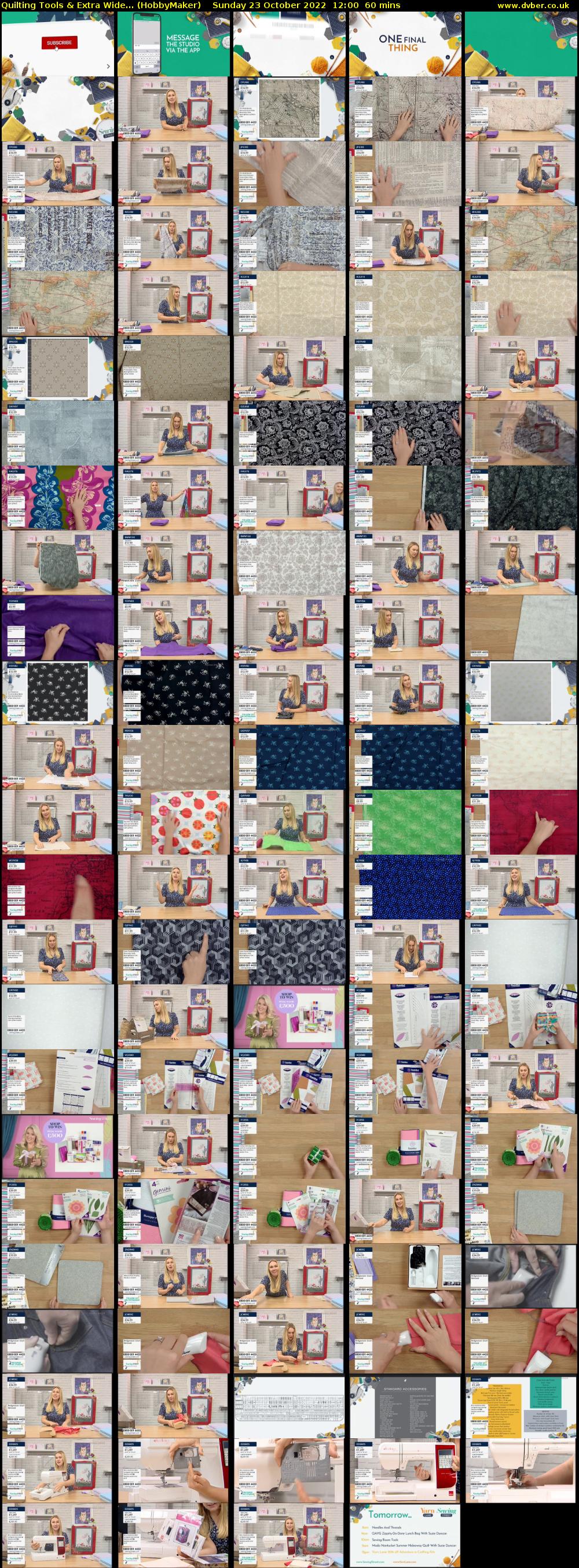 Quilting Tools & Extra Wide... (HobbyMaker) Sunday 23 October 2022 12:00 - 13:00