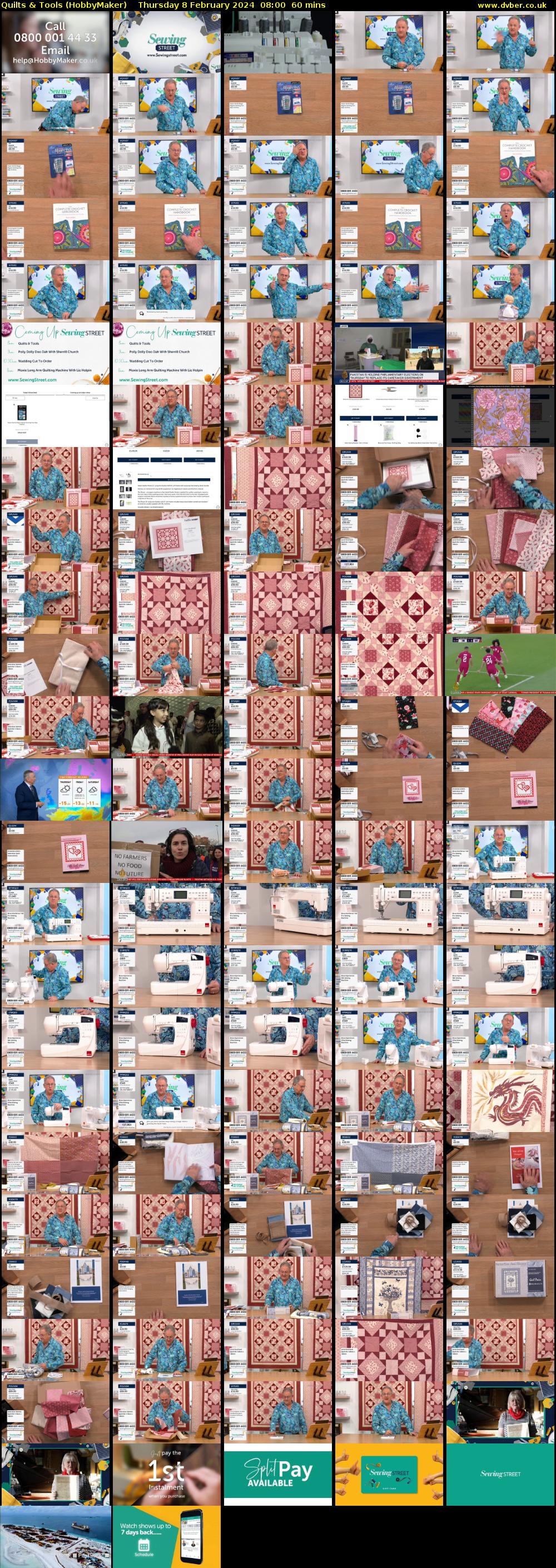 Quilts & Tools (HobbyMaker) Thursday 8 February 2024 08:00 - 09:00