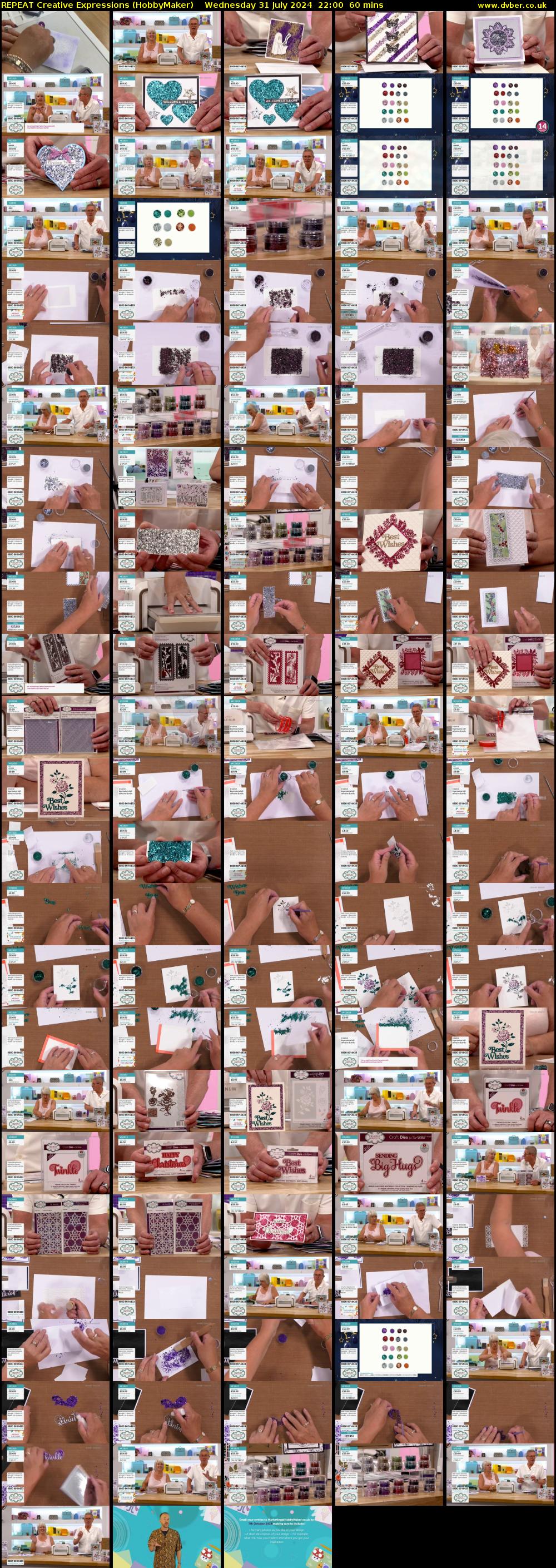 REPEAT Creative Expressions (HobbyMaker) Wednesday 31 July 2024 22:00 - 23:00