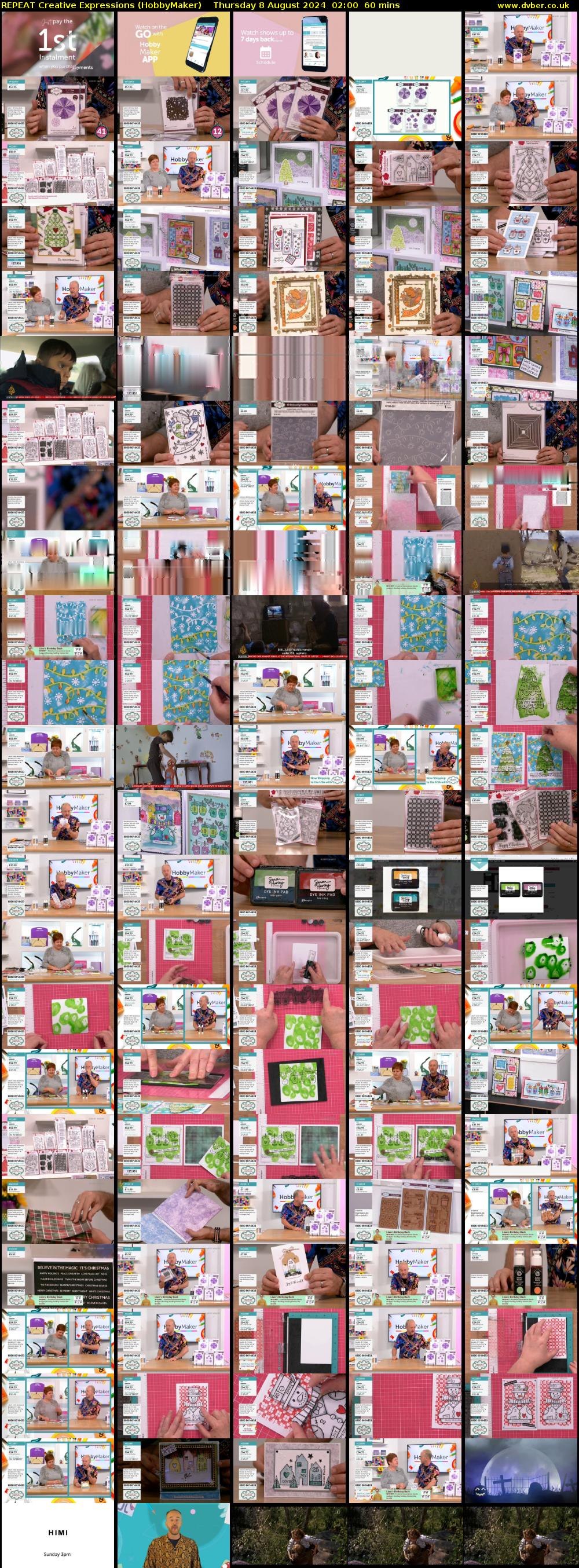 REPEAT Creative Expressions (HobbyMaker) Thursday 8 August 2024 02:00 - 03:00