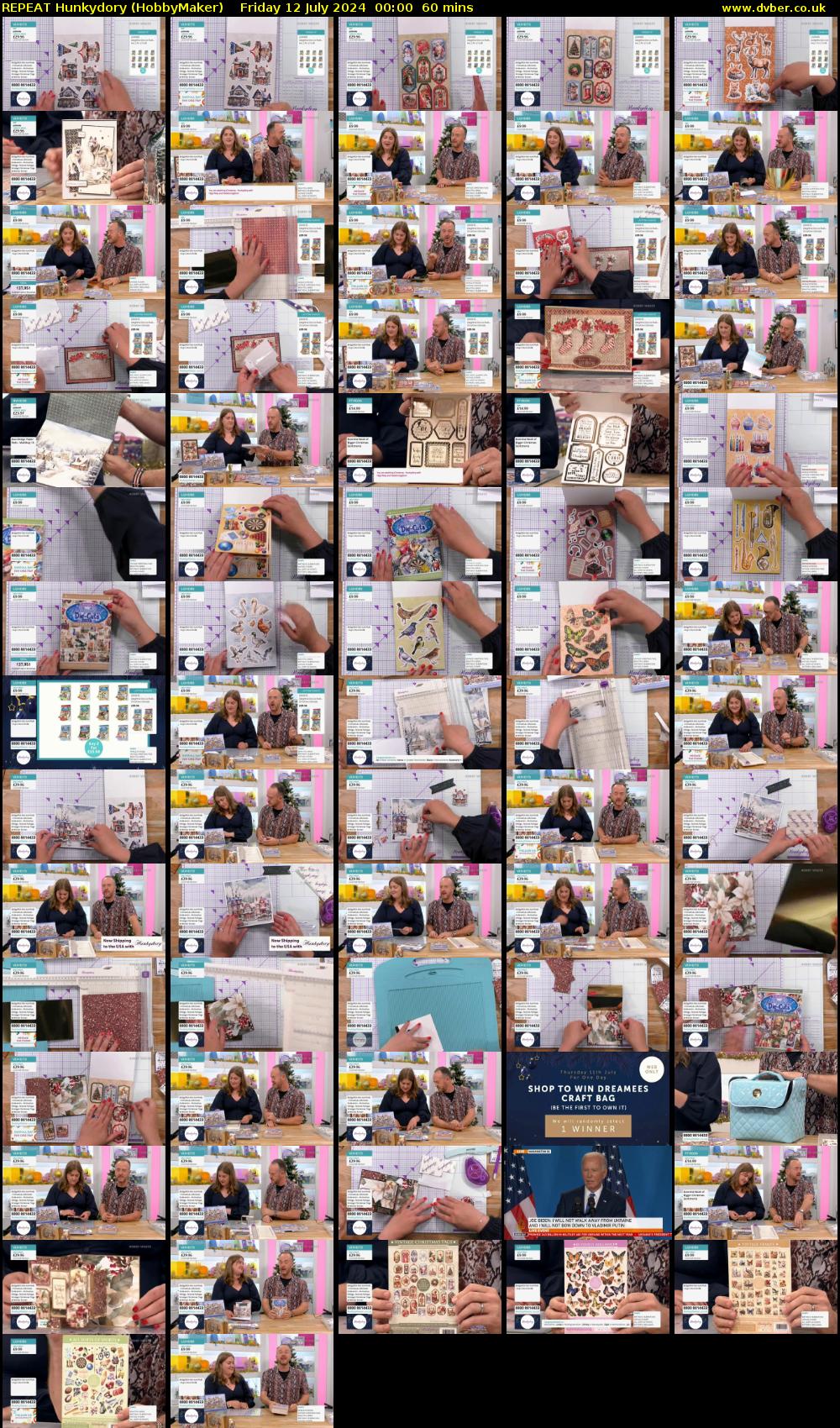 REPEAT Hunkydory (HobbyMaker) Friday 12 July 2024 00:00 - 01:00