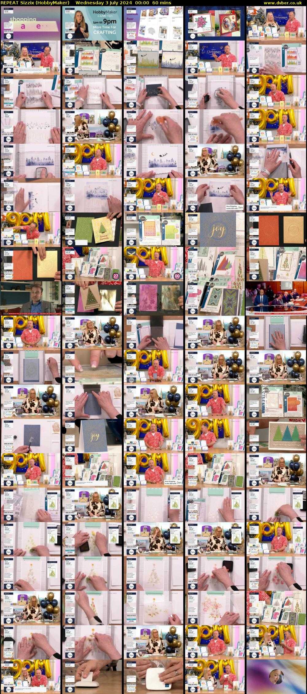 REPEAT Sizzix (HobbyMaker) Wednesday 3 July 2024 00:00 - 01:00