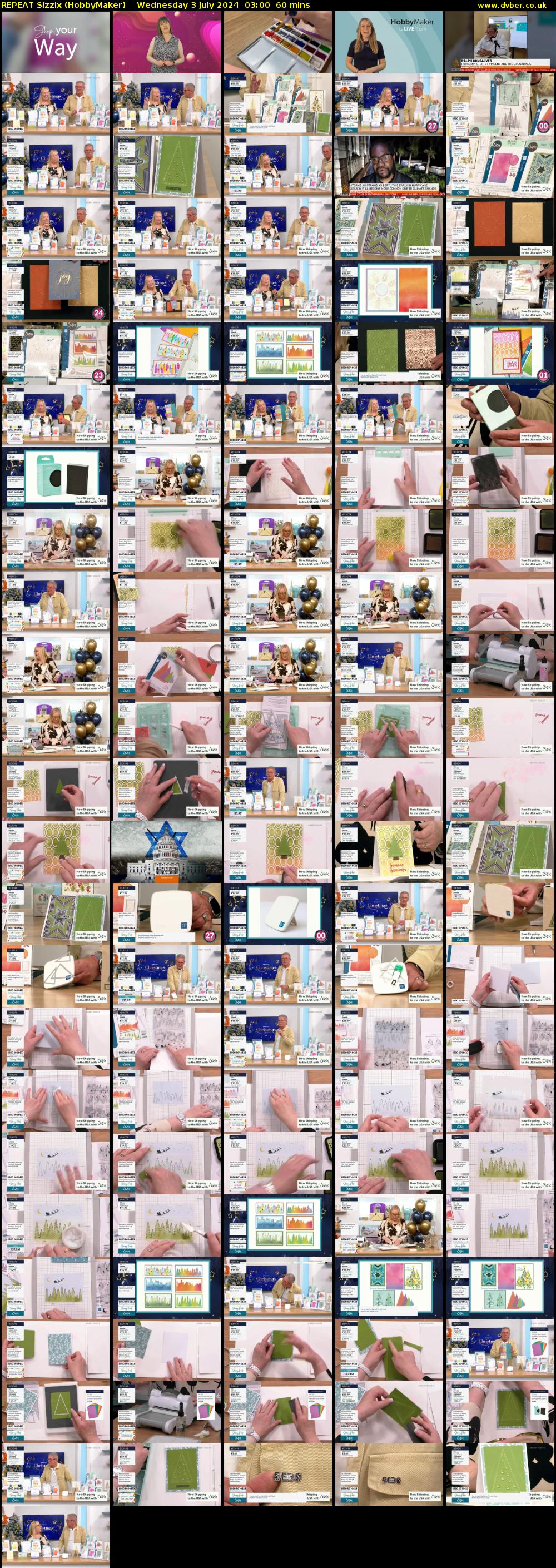 REPEAT Sizzix (HobbyMaker) Wednesday 3 July 2024 03:00 - 04:00