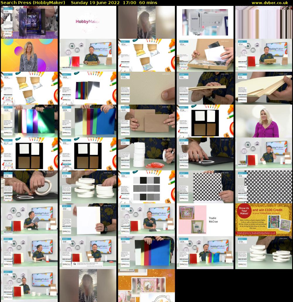 Search Press (HobbyMaker) Sunday 19 June 2022 17:00 - 18:00