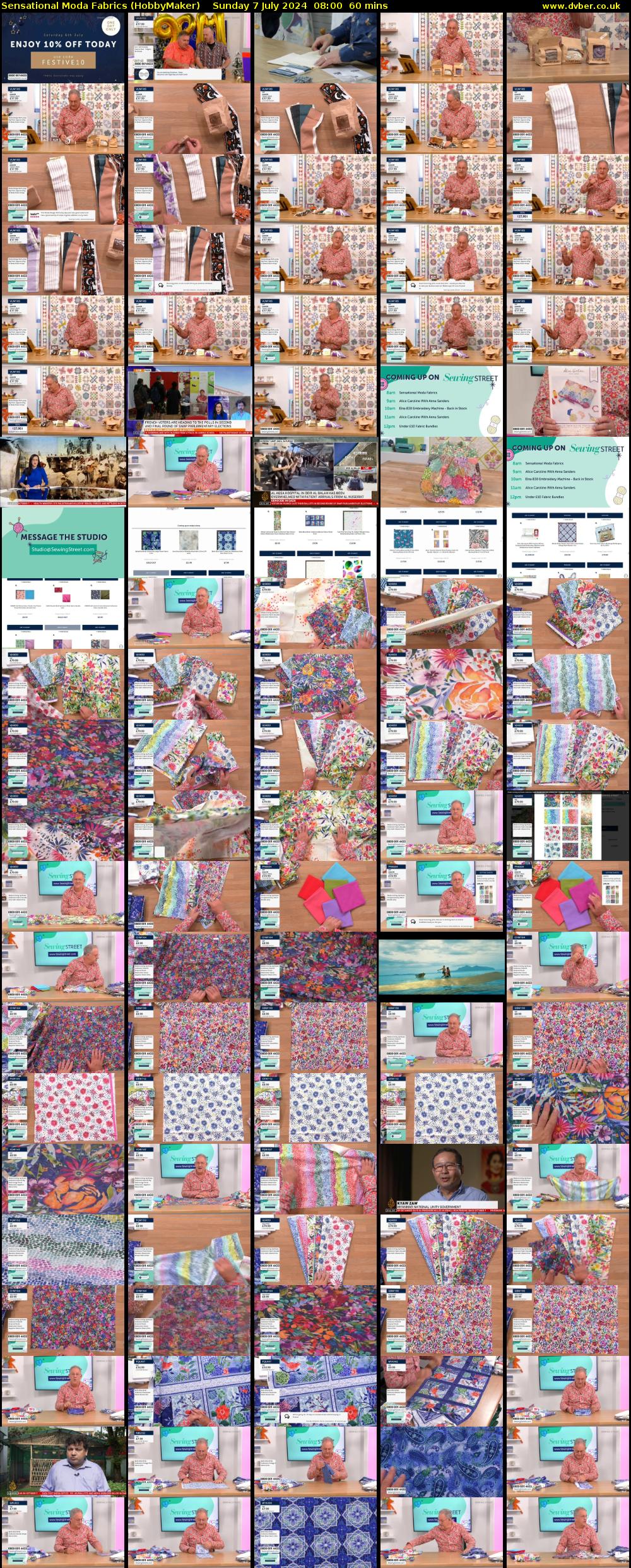 Sensational Moda Fabrics (HobbyMaker) Sunday 7 July 2024 08:00 - 09:00