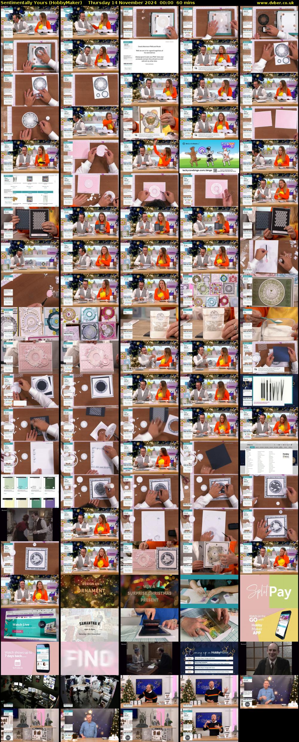Sentimentally Yours (HobbyMaker) Thursday 14 November 2024 00:00 - 01:00
