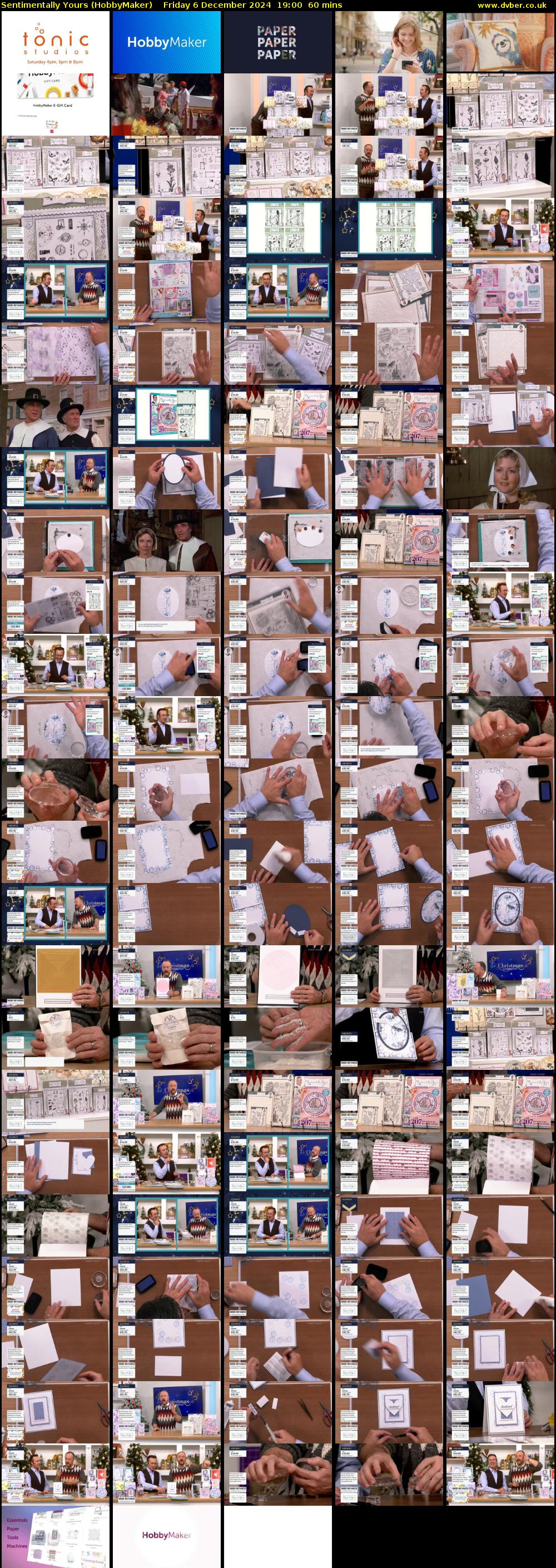 Sentimentally Yours (HobbyMaker) Friday 6 December 2024 19:00 - 20:00