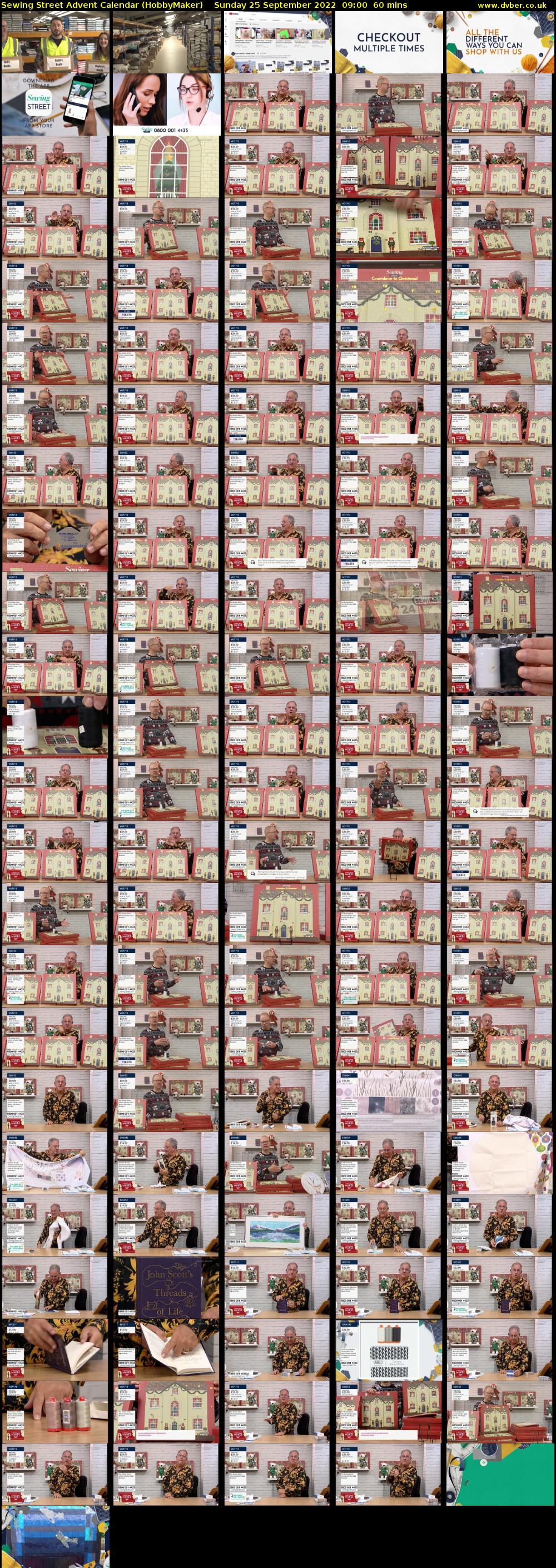 Sewing Street Advent Calendar (HobbyMaker) Sunday 25 September 2022 09:00 - 10:00