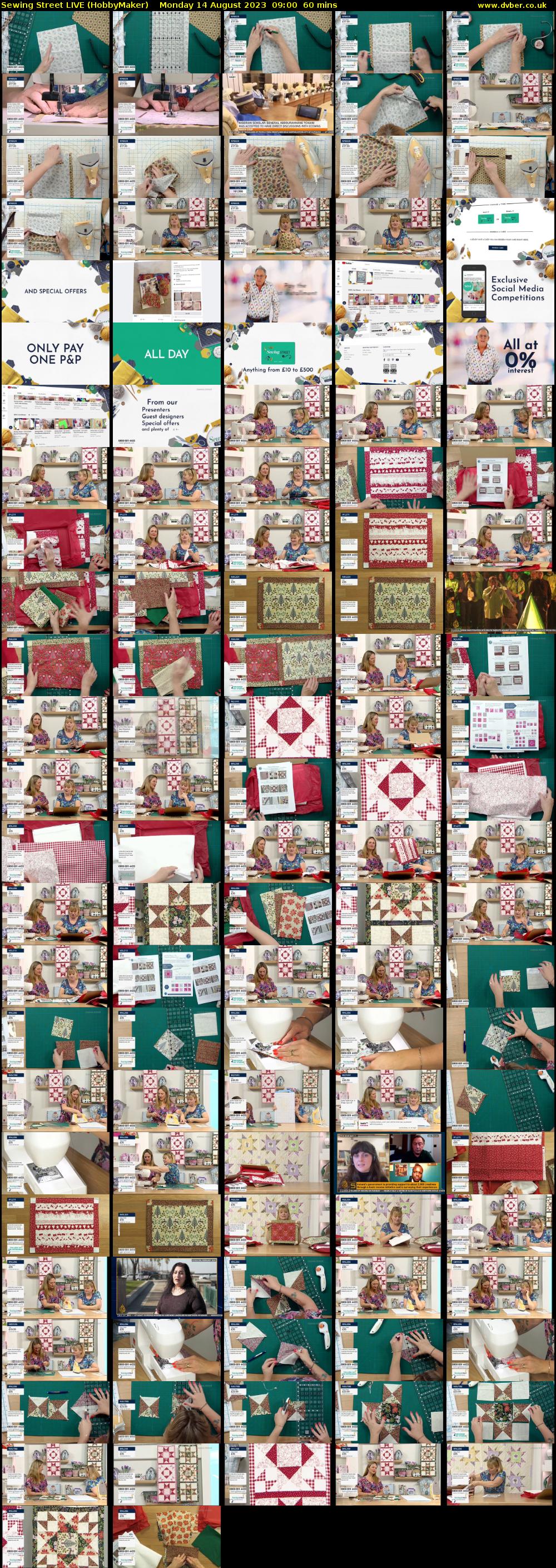 Sewing Street LIVE (HobbyMaker) Monday 14 August 2023 09:00 - 10:00