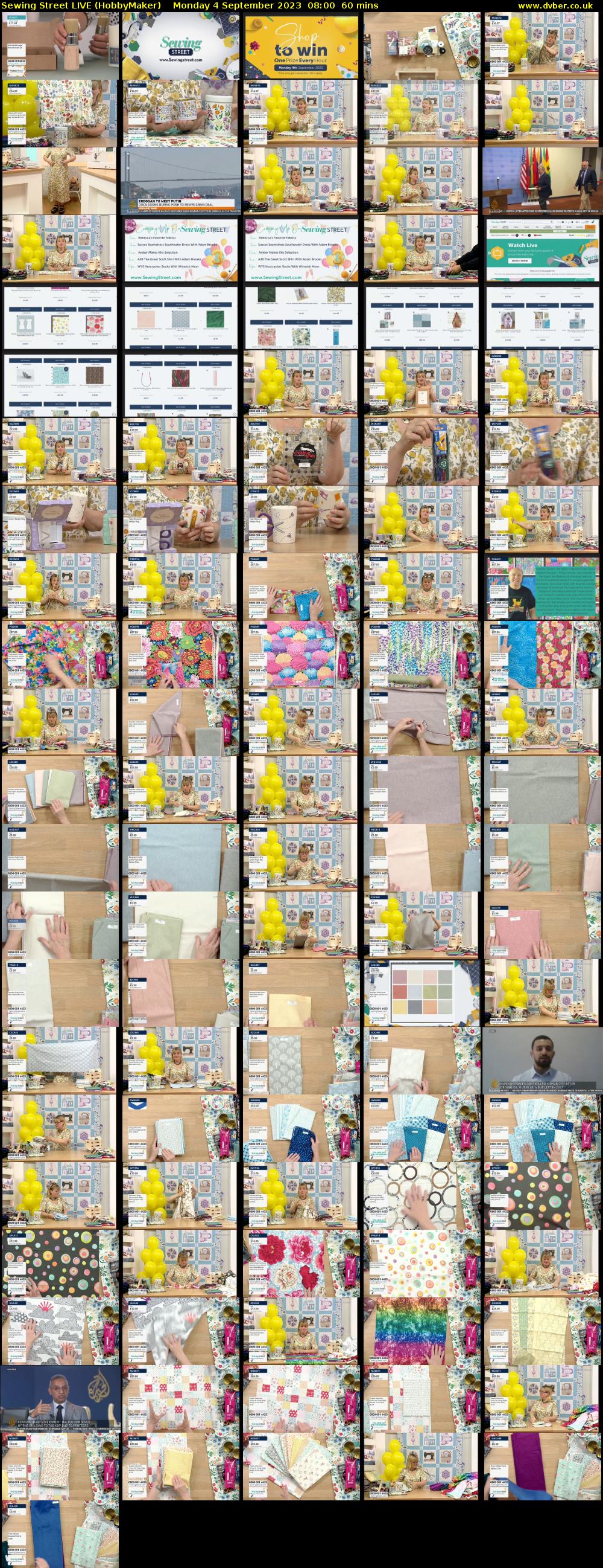 Sewing Street LIVE (HobbyMaker) Monday 4 September 2023 08:00 - 09:00