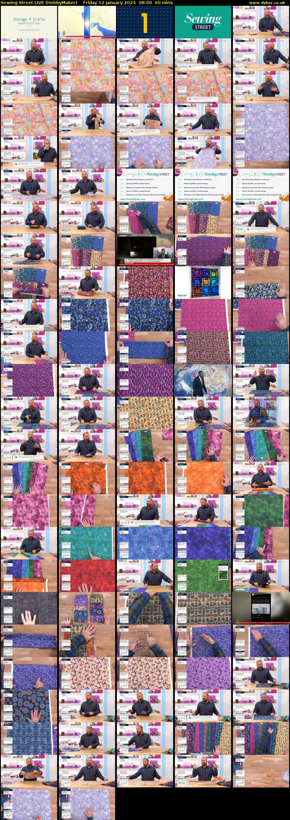 Sewing Street LIVE (HobbyMaker) Friday 12 January 2024 08:00 - 09:00