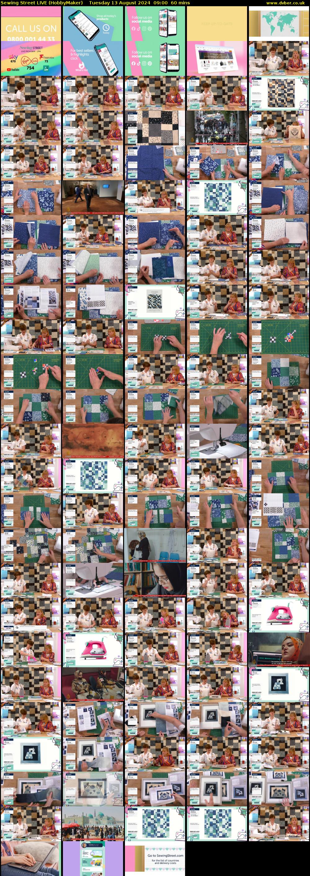 Sewing Street LIVE (HobbyMaker) Tuesday 13 August 2024 09:00 - 10:00