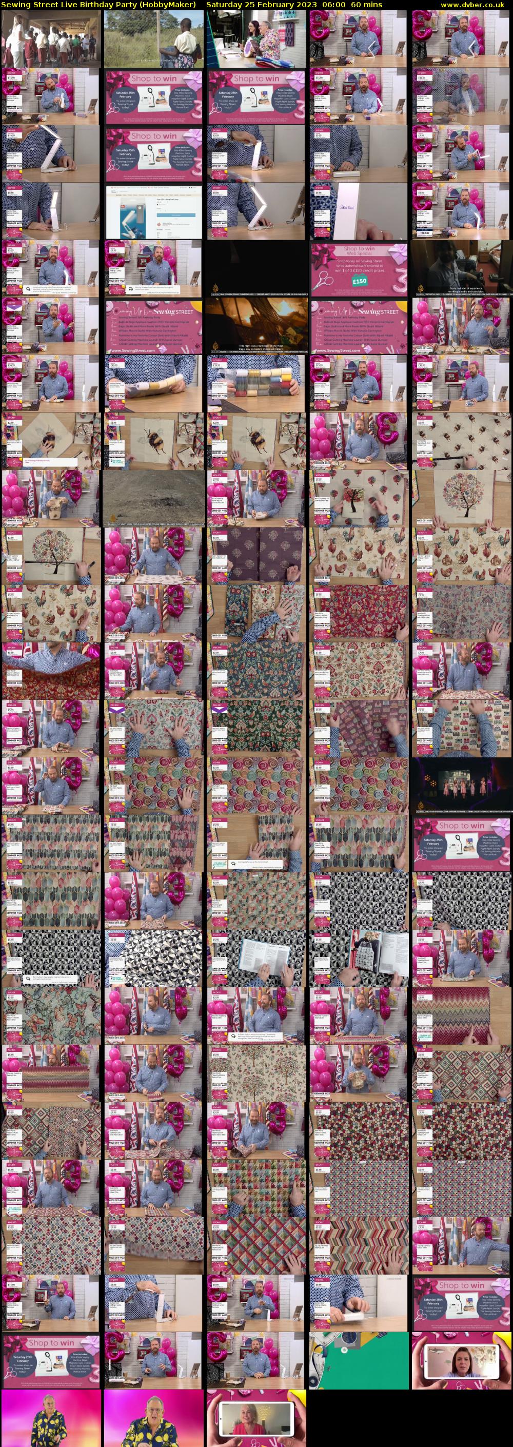 Sewing Street Live Birthday Party (HobbyMaker) Saturday 25 February 2023 06:00 - 07:00
