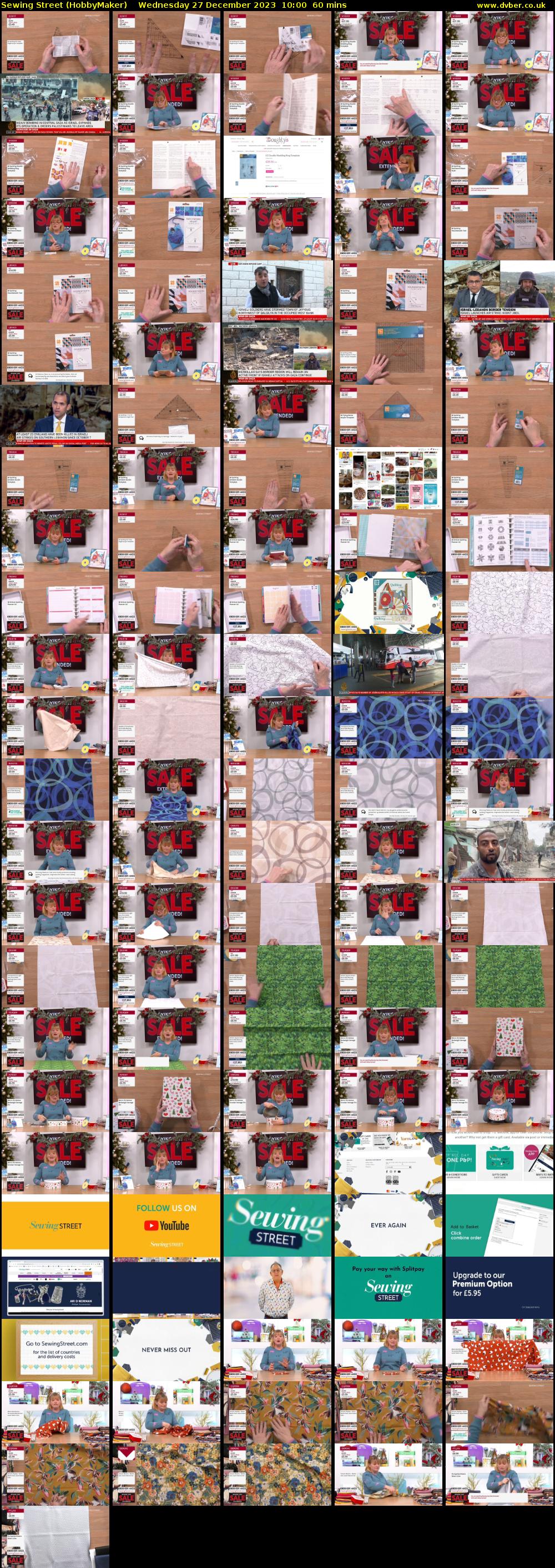 Sewing Street (HobbyMaker) Wednesday 27 December 2023 10:00 - 11:00