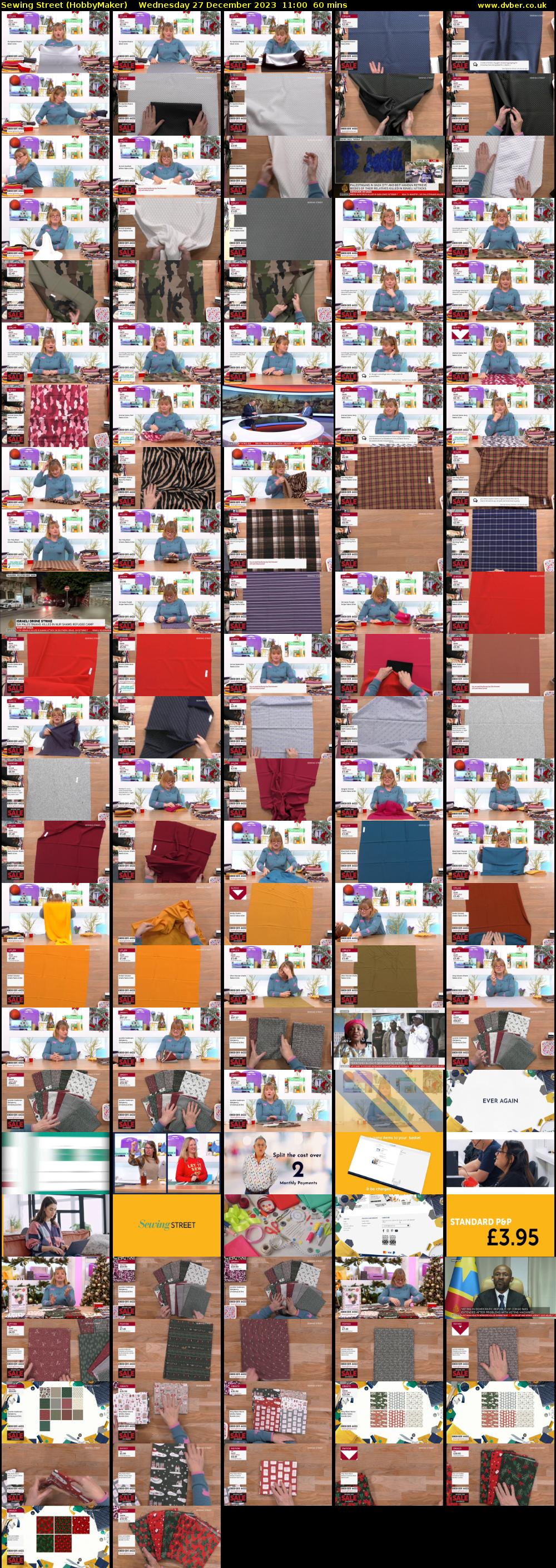 Sewing Street (HobbyMaker) Wednesday 27 December 2023 11:00 - 12:00