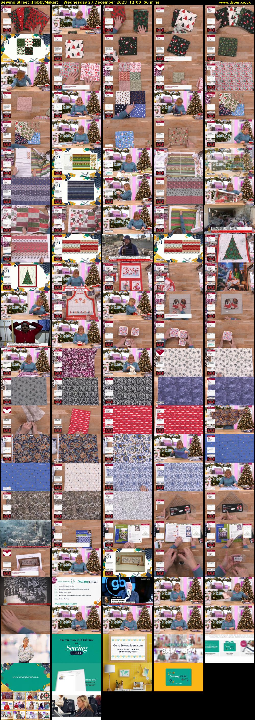 Sewing Street (HobbyMaker) Wednesday 27 December 2023 12:00 - 13:00