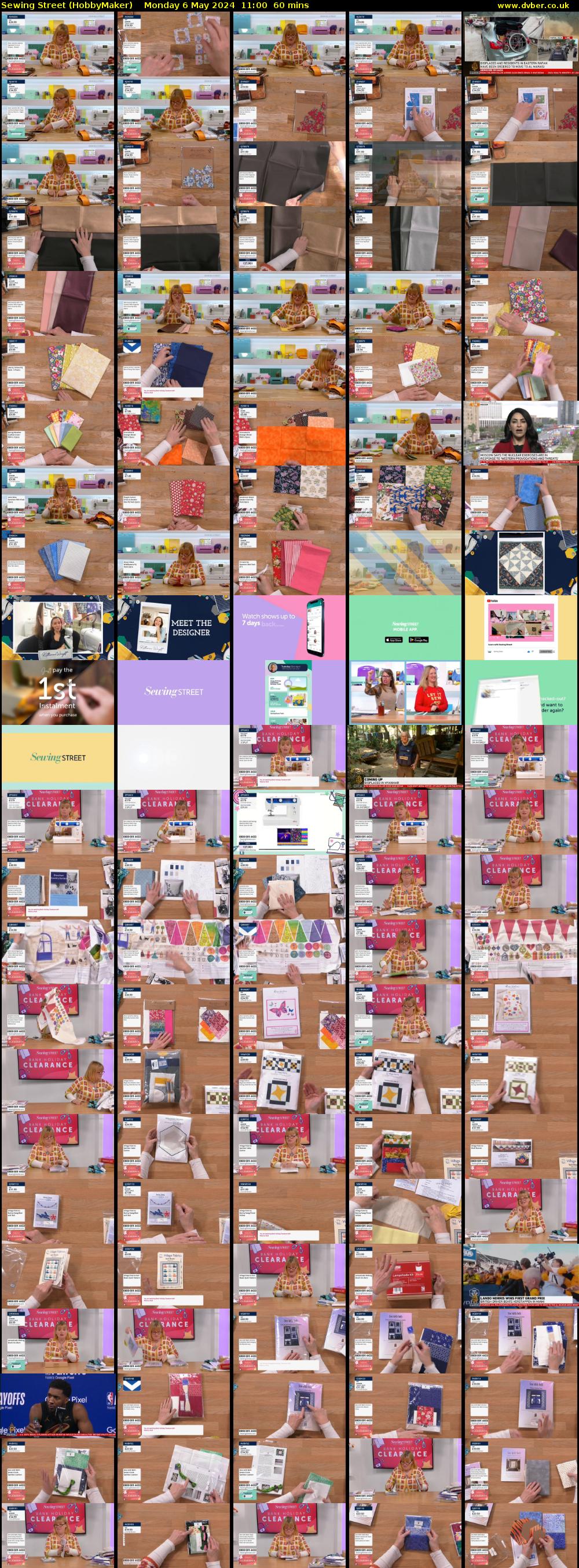Sewing Street (HobbyMaker) Monday 6 May 2024 11:00 - 12:00