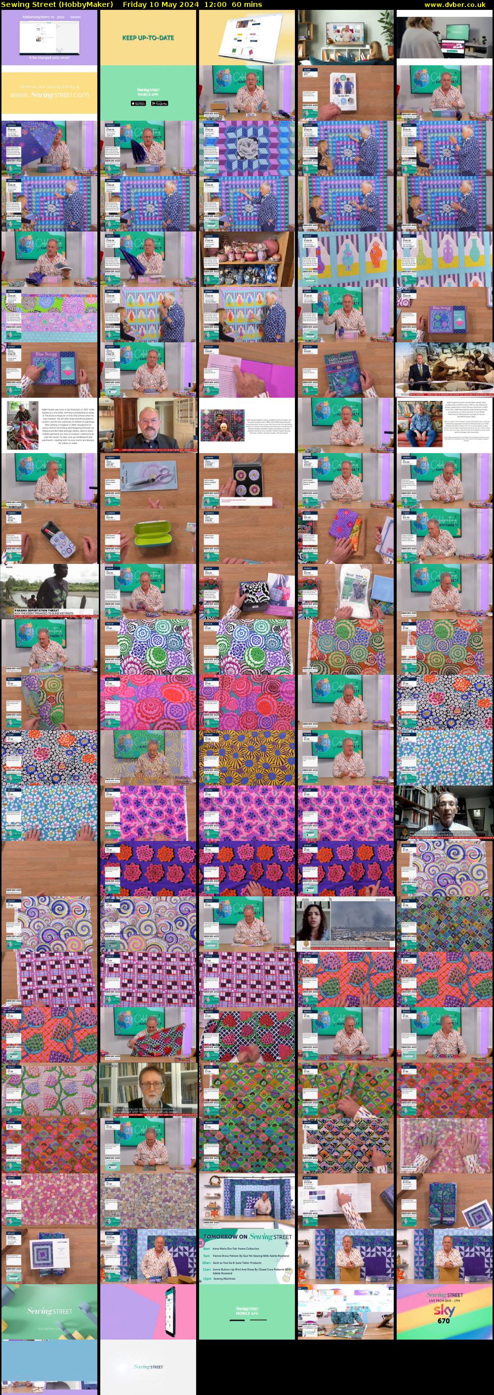 Sewing Street (HobbyMaker) Friday 10 May 2024 12:00 - 13:00