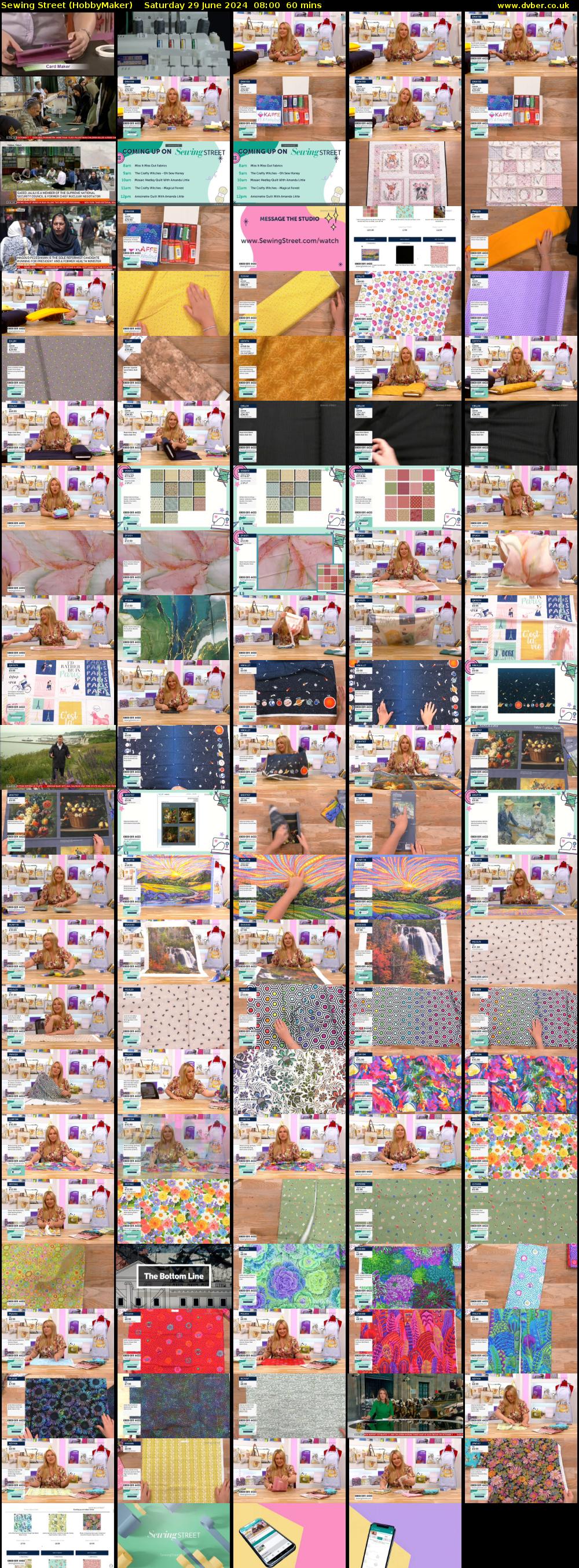 Sewing Street (HobbyMaker) Saturday 29 June 2024 08:00 - 09:00