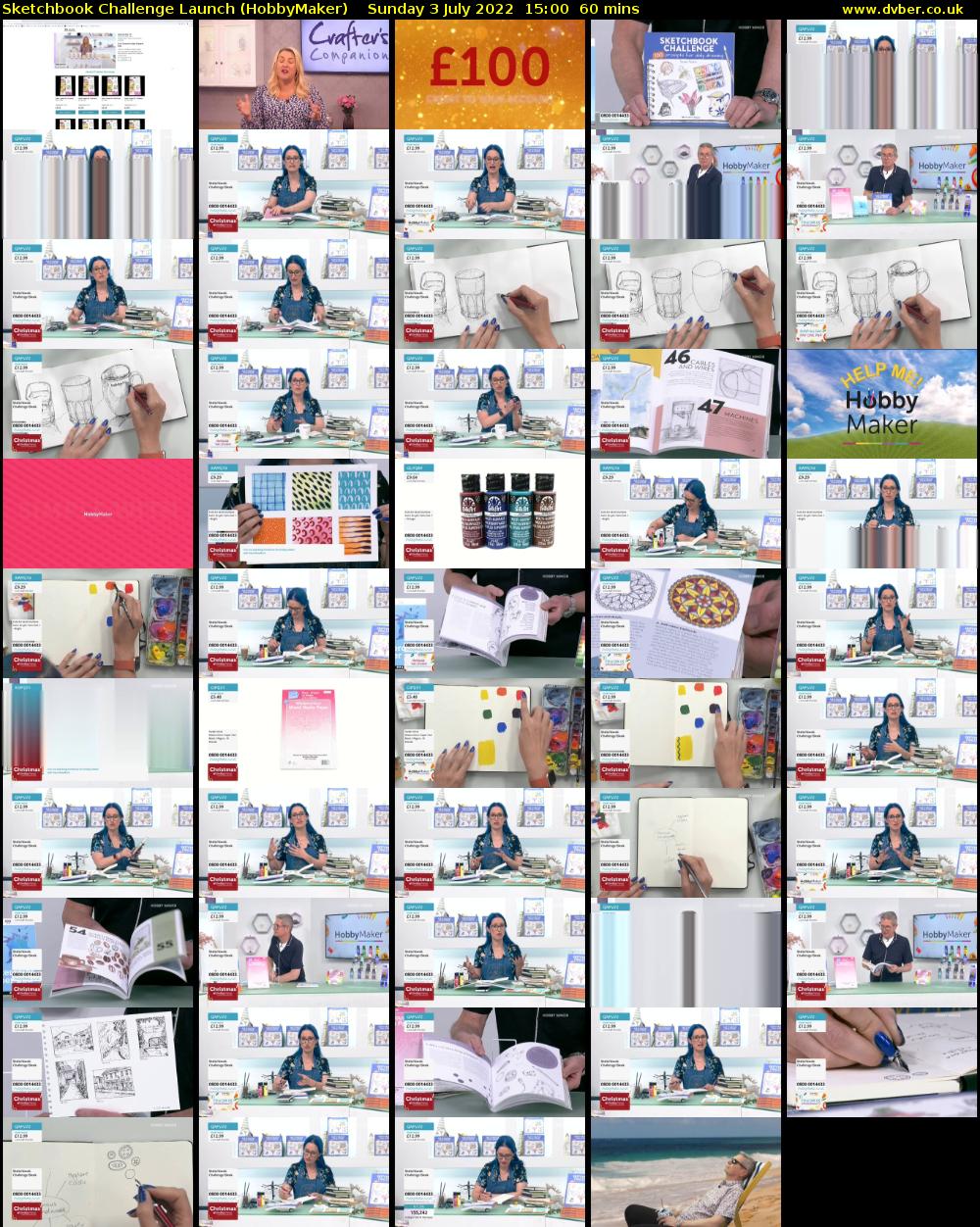 Sketchbook Challenge Launch (HobbyMaker) Sunday 3 July 2022 15:00 - 16:00