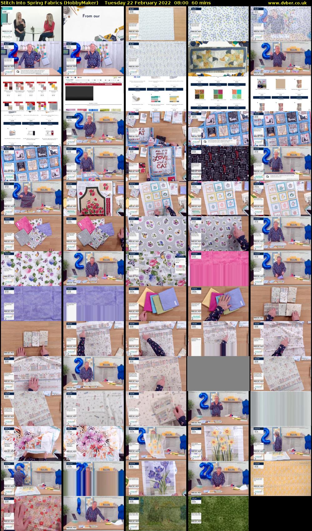 Stitch Into Spring Fabrics (HobbyMaker) Tuesday 22 February 2022 08:00 - 09:00