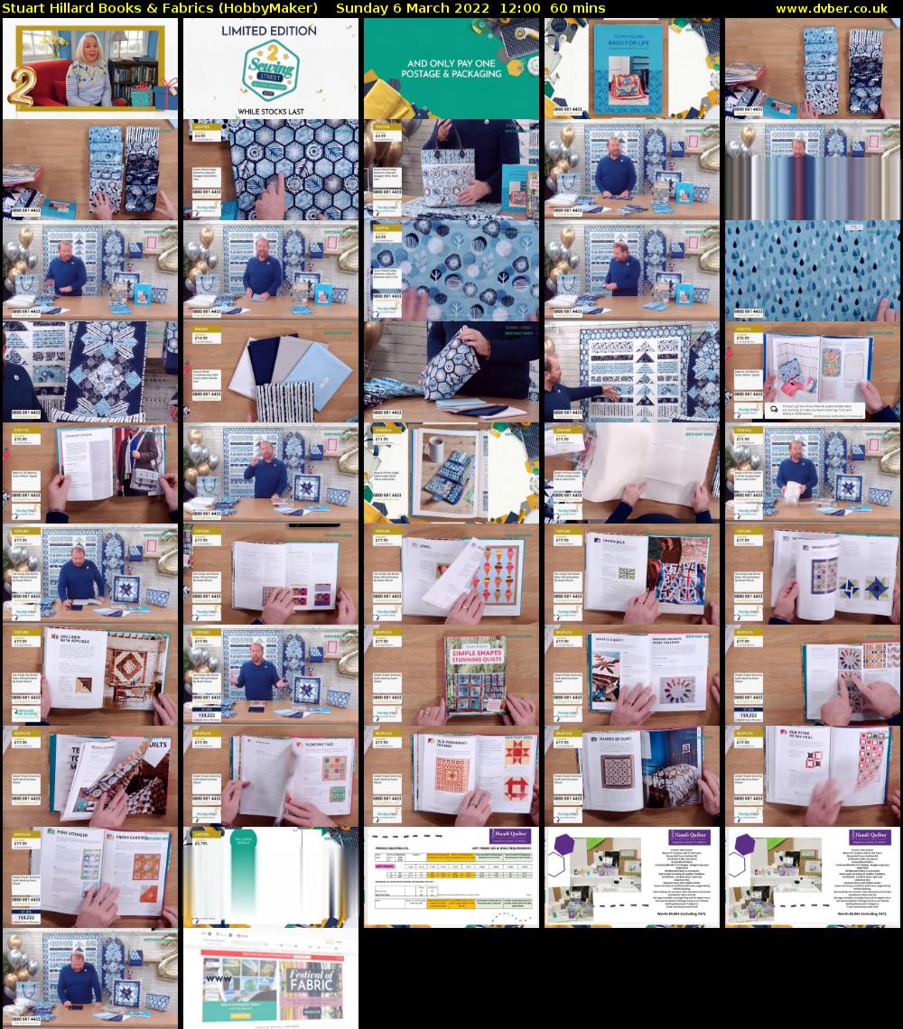 Stuart Hillard Books & Fabrics (HobbyMaker) Sunday 6 March 2022 12:00 - 13:00