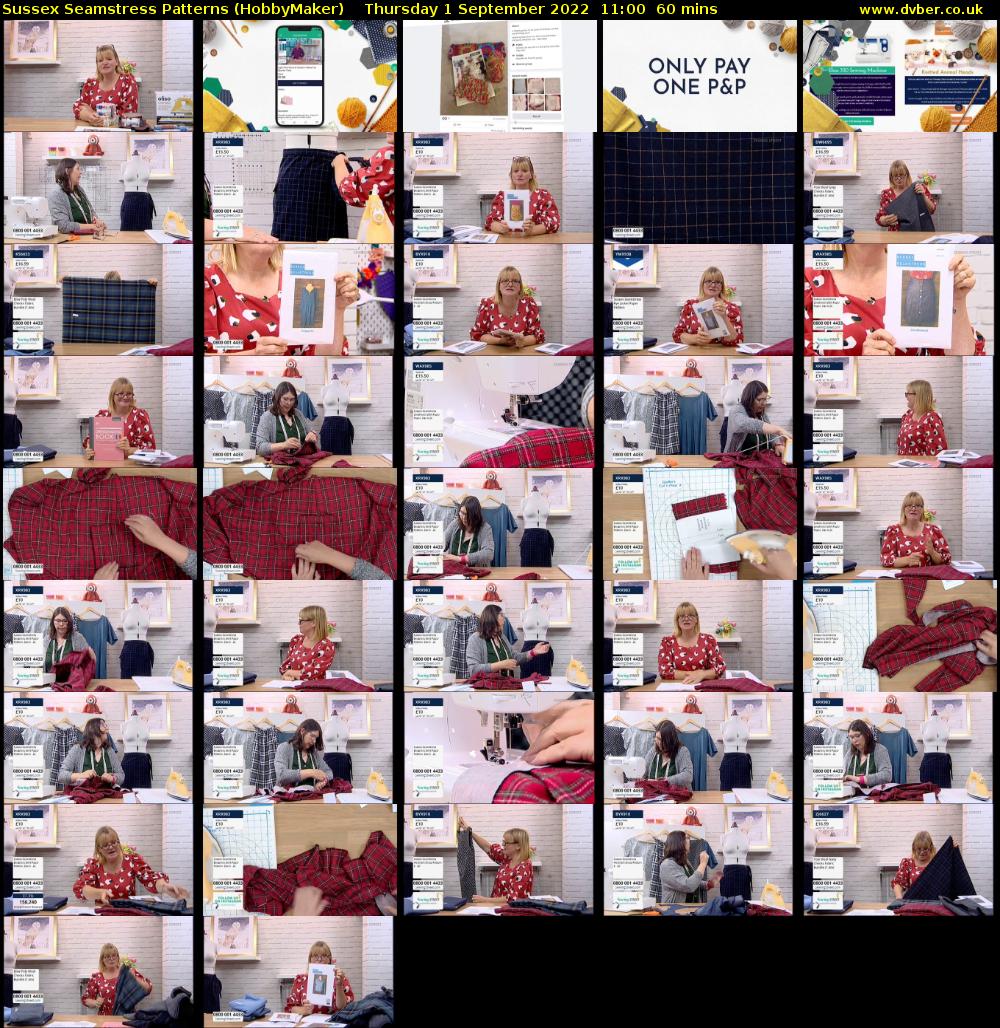 Sussex Seamstress Patterns (HobbyMaker) Thursday 1 September 2022 11:00 - 12:00