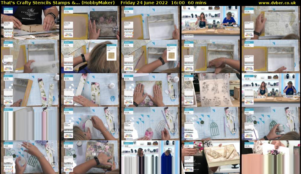 That's Crafty Stencils Stamps &... (HobbyMaker) Friday 24 June 2022 16:00 - 17:00
