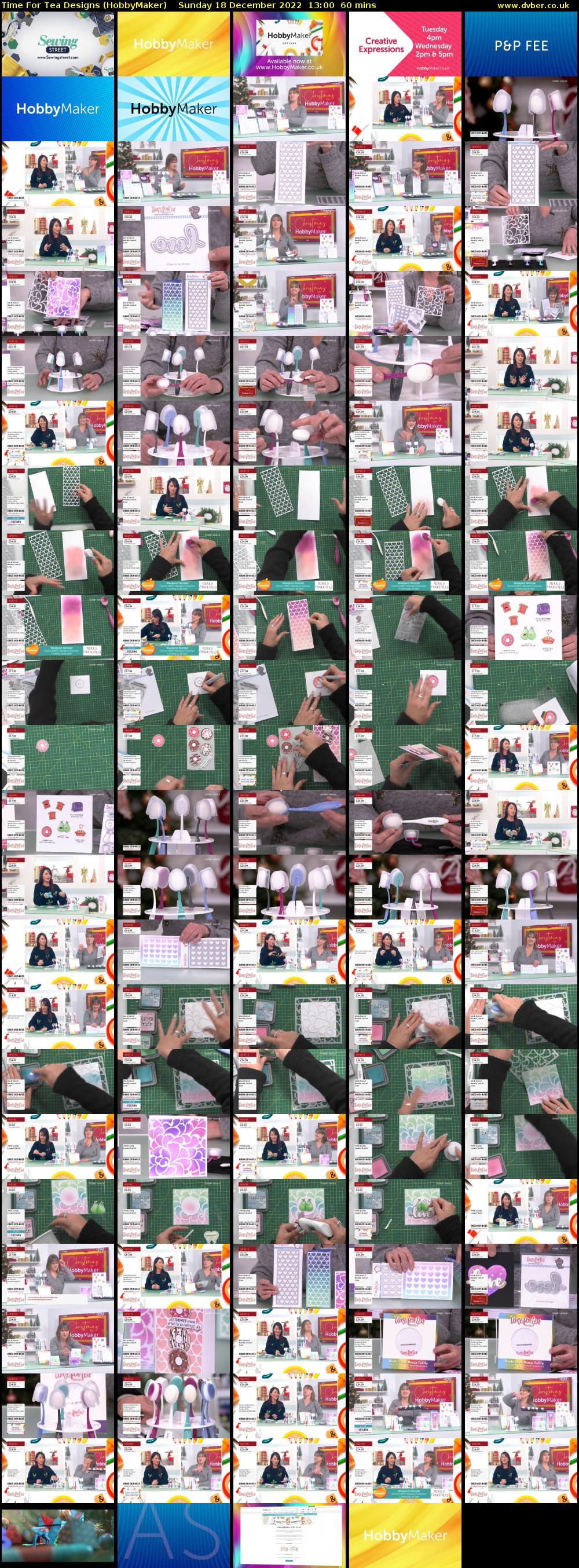 Time For Tea Designs (HobbyMaker) Sunday 18 December 2022 13:00 - 14:00