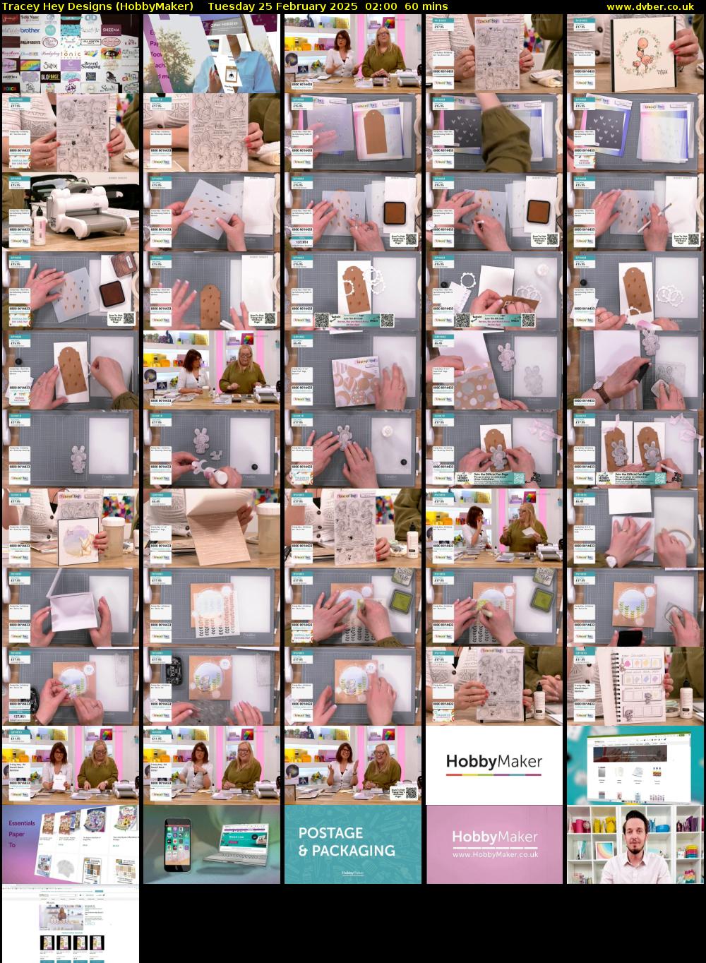 Tracey Hey Designs (HobbyMaker) Tuesday 25 February 2025 02:00 - 03:00