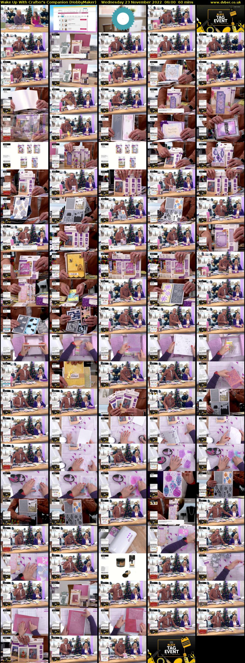 Wake Up With Crafter's Companion (HobbyMaker) Wednesday 23 November 2022 06:00 - 07:00