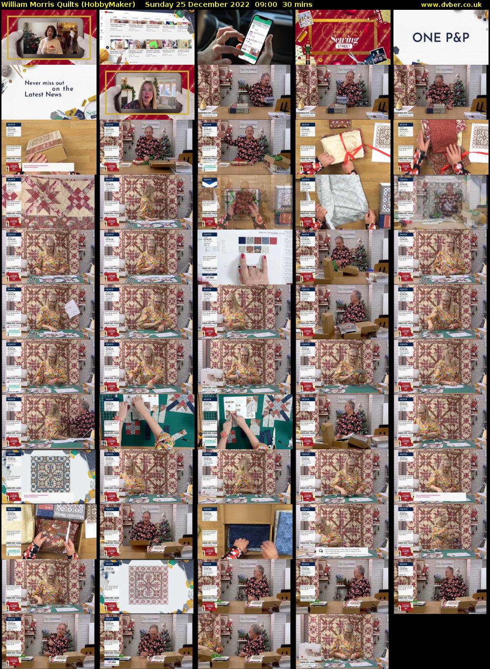 William Morris Quilts (HobbyMaker) Sunday 25 December 2022 09:00 - 09:30